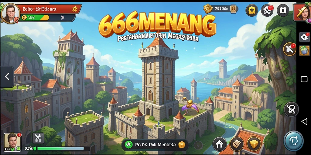 Tampilan gameplay seru di 666MENANG dengan pertahanan menara yang strategis.