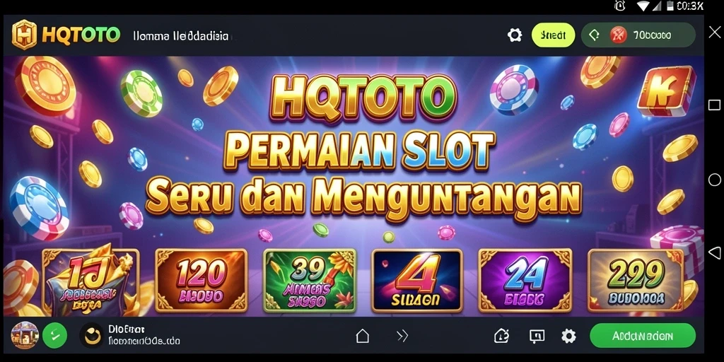 Screenshot HQTOTO menampilkan gameplay slot yang menarik.