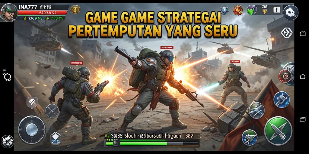 Tampilan gameplay seru dalam pertempuran dan strategi di INA777.