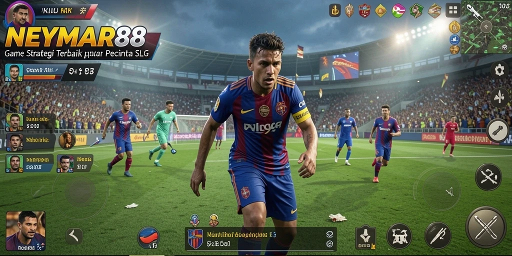 Tangkapan layar menunjukkan aksi seru dalam gameplay SLG NEYMAR88.