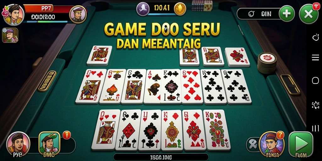 Screenshot gameplay PP7 yang menarik dan seru saat bermain Domino.