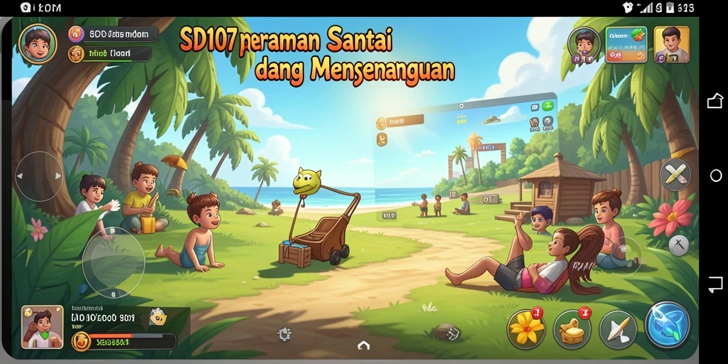 Screenshot utama SD107 menampilkan gameplay yang seru dan menyenangkan.