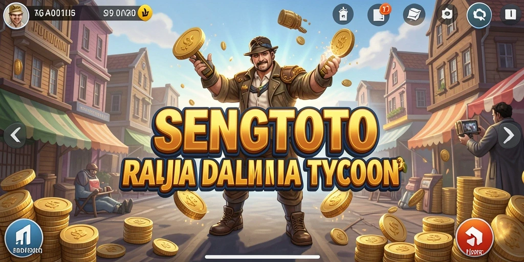 Screenshot SENGTOTO menampilkan pemain mengelola bisnis Tycoon dengan strategi yang cermat.